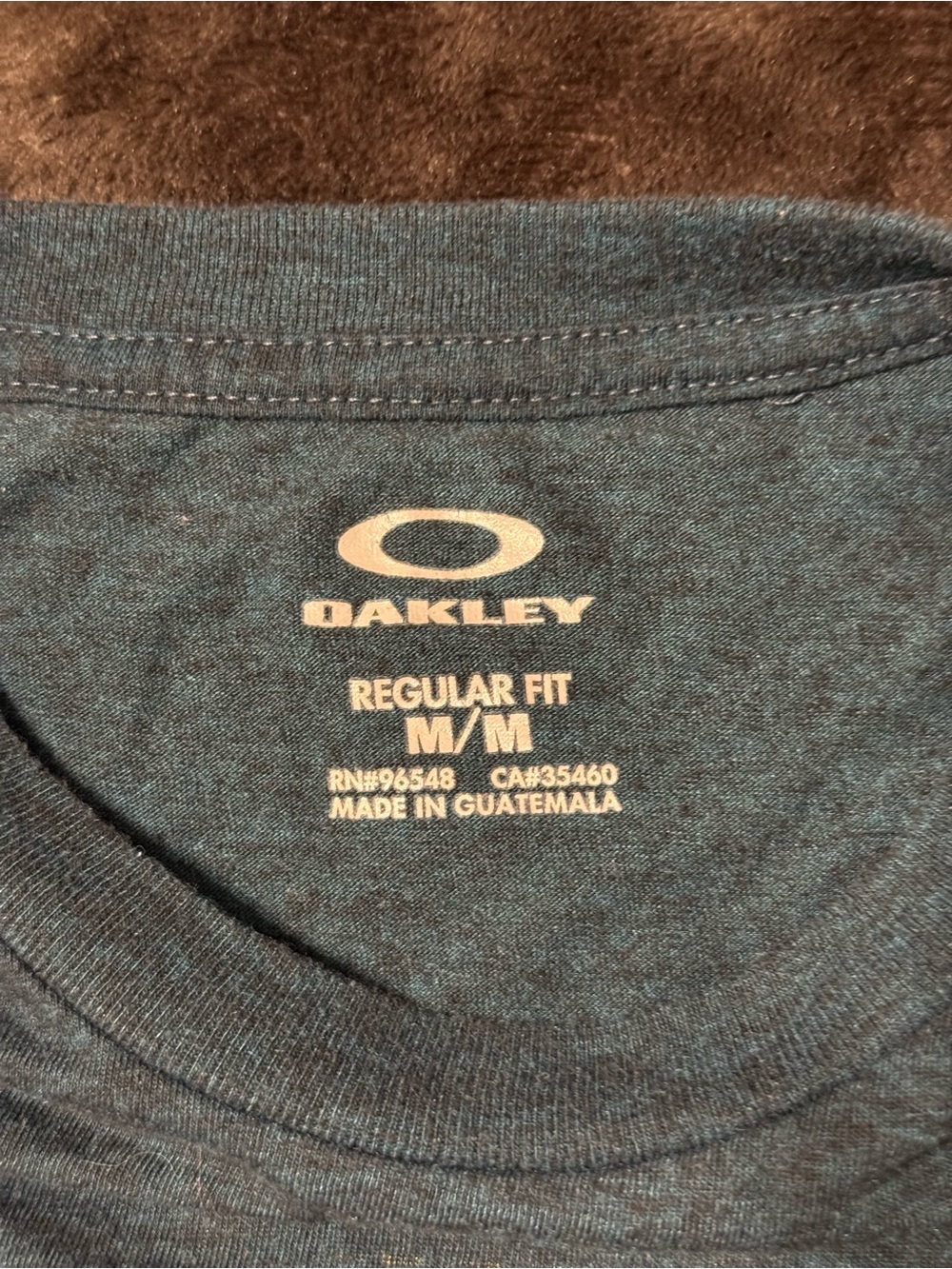 Oakley Men’s Short-Sleeve Graphic Tee in Charcoal with Yellow & Blue Print - Picture 2 of 5